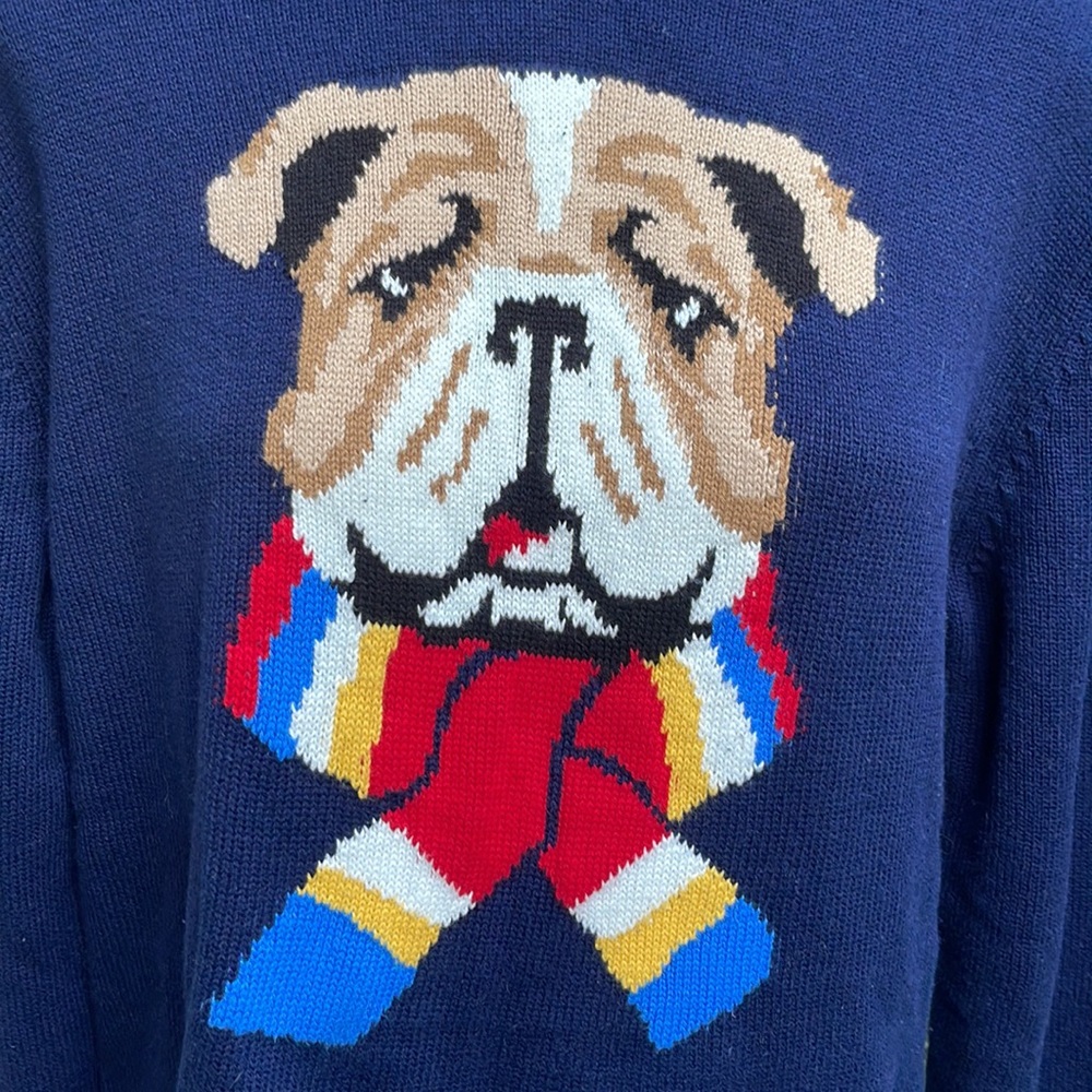 Vintage navy blue Club Room cotton knitted sweater